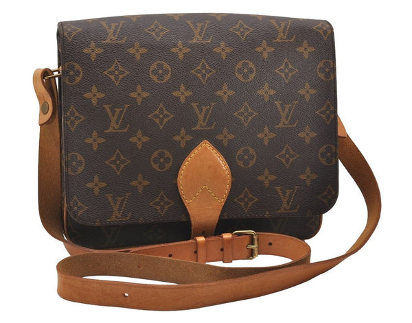 Authentic Louis Vuitton Monogram Cartouchiere GM M51252 Shoulder Cross Bag 2630J