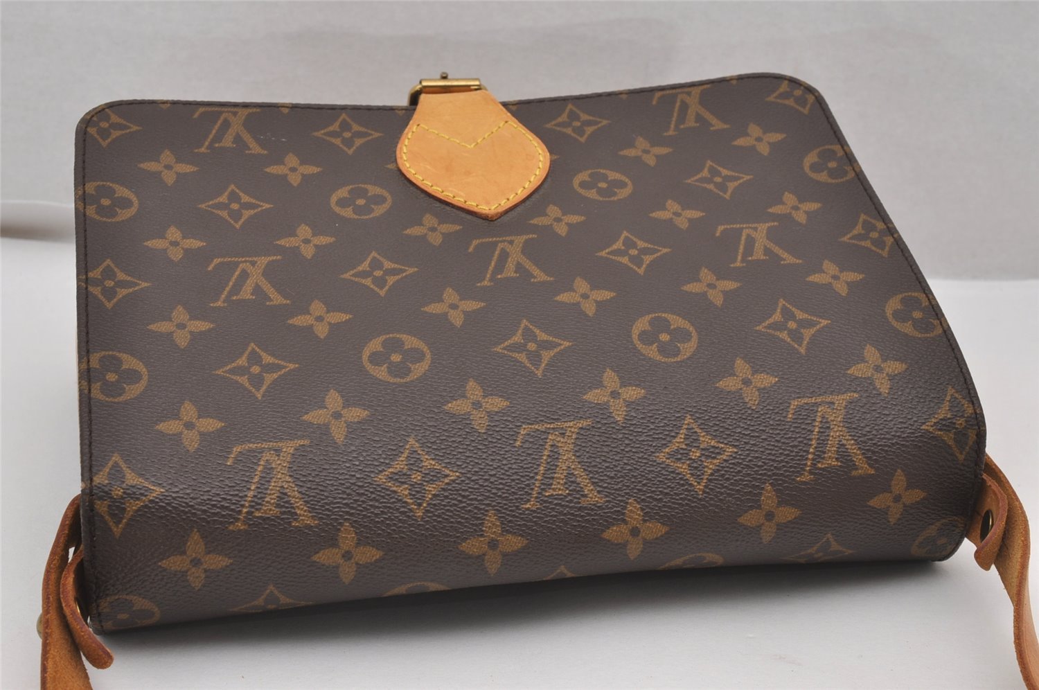 Authentic Louis Vuitton Monogram Cartouchiere GM M51252 Shoulder Cross Bag 2630J