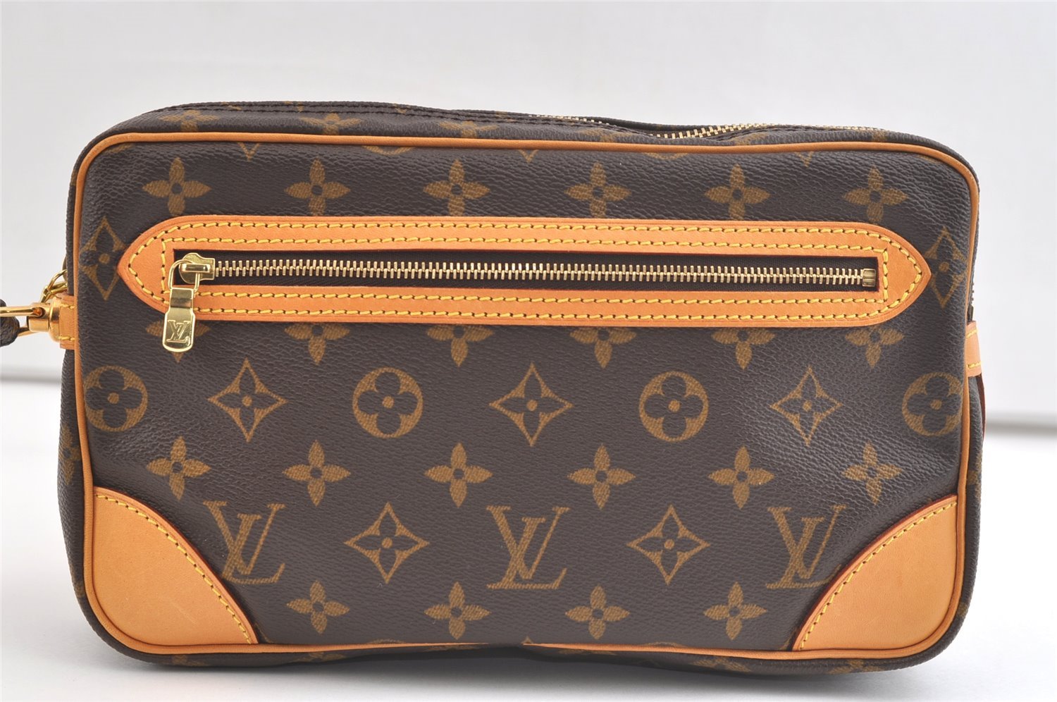 Authentic Louis Vuitton Monogram Marly Dragonne GM M51825 Clutch Hand Bag 2631K