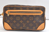 Authentic Louis Vuitton Monogram Marly Dragonne GM M51825 Clutch Hand Bag 2631K