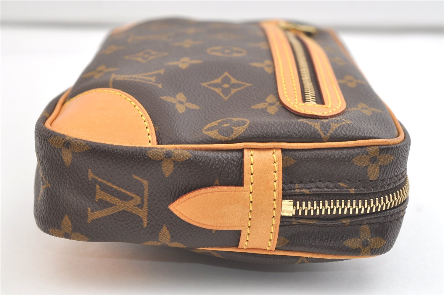 Authentic Louis Vuitton Monogram Marly Dragonne GM M51825 Clutch Hand Bag 2631K