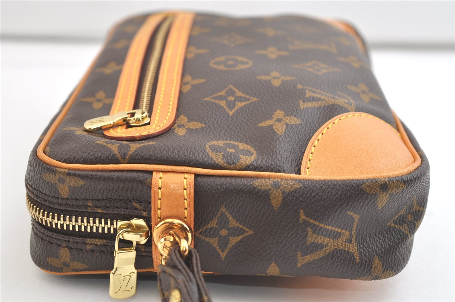 Authentic Louis Vuitton Monogram Marly Dragonne GM M51825 Clutch Hand Bag 2631K