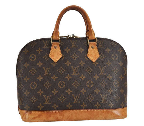 Authentic Louis Vuitton Monogram Alma Hand Bag Purse M51130 LV 2634J