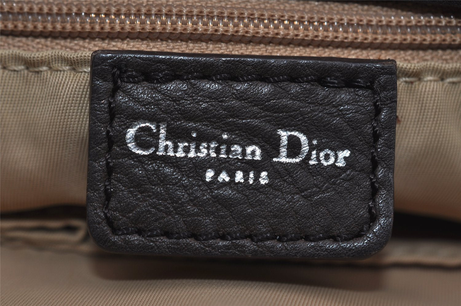 Authentic Christian Dior Trotter Street Chic Tote Bag Canvas Leather Brown 2635I