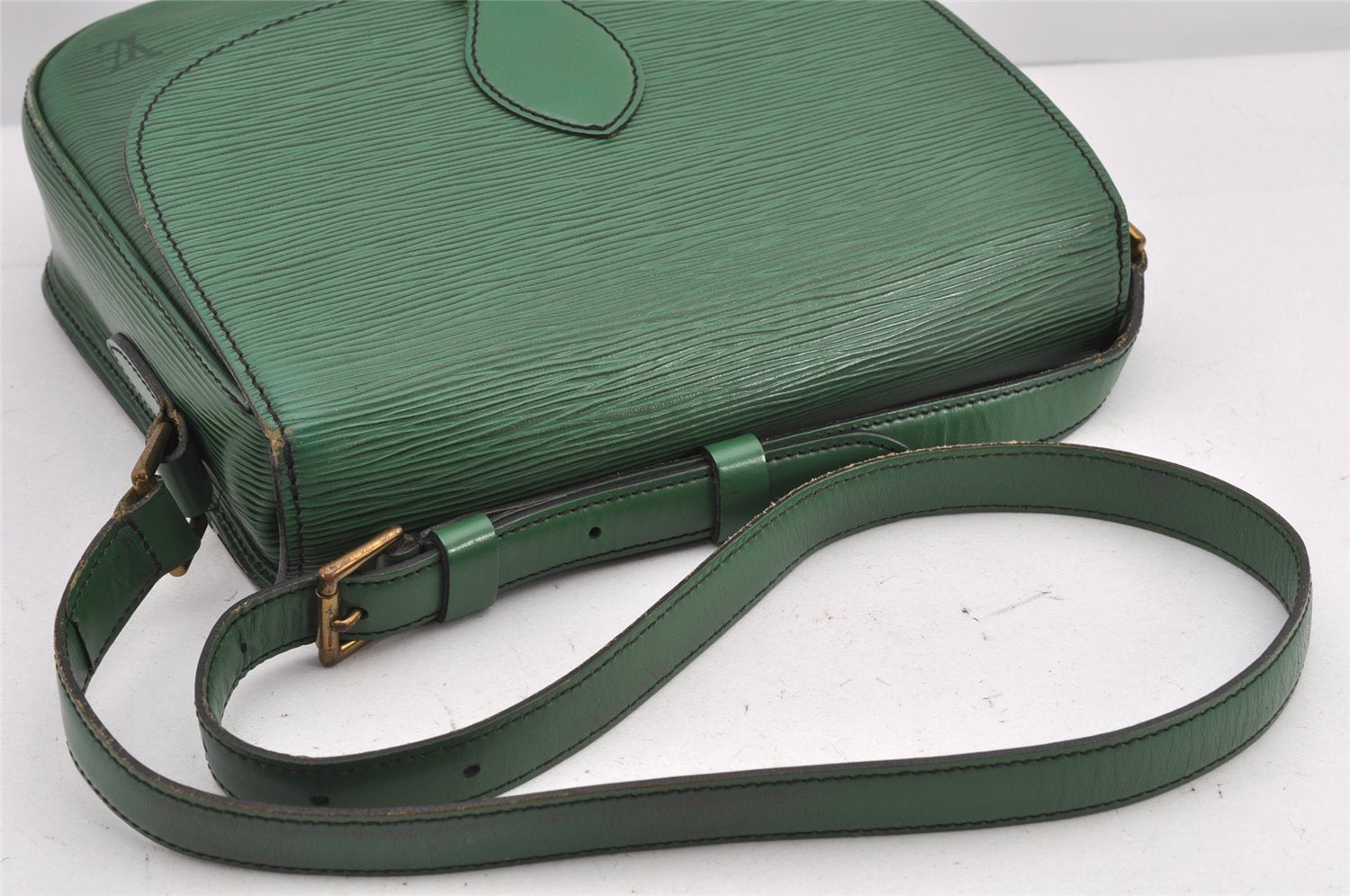 Auth Louis Vuitton Epi Saint Cloud GM Shoulder Cross Bag Green M52194 LV 2636K