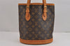 Authentic Louis Vuitton Monogram Bucket PM Shoulder Tote Bag M42238 LV 2637J
