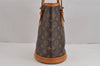 Authentic Louis Vuitton Monogram Bucket PM Shoulder Tote Bag M42238 LV 2637J