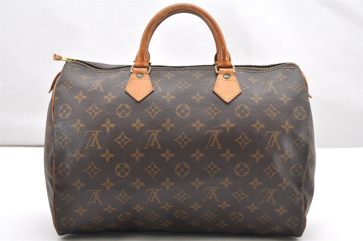 Authentic Louis Vuitton Monogram Speedy 35 Hand Boston Bag M41524 LV 2637K