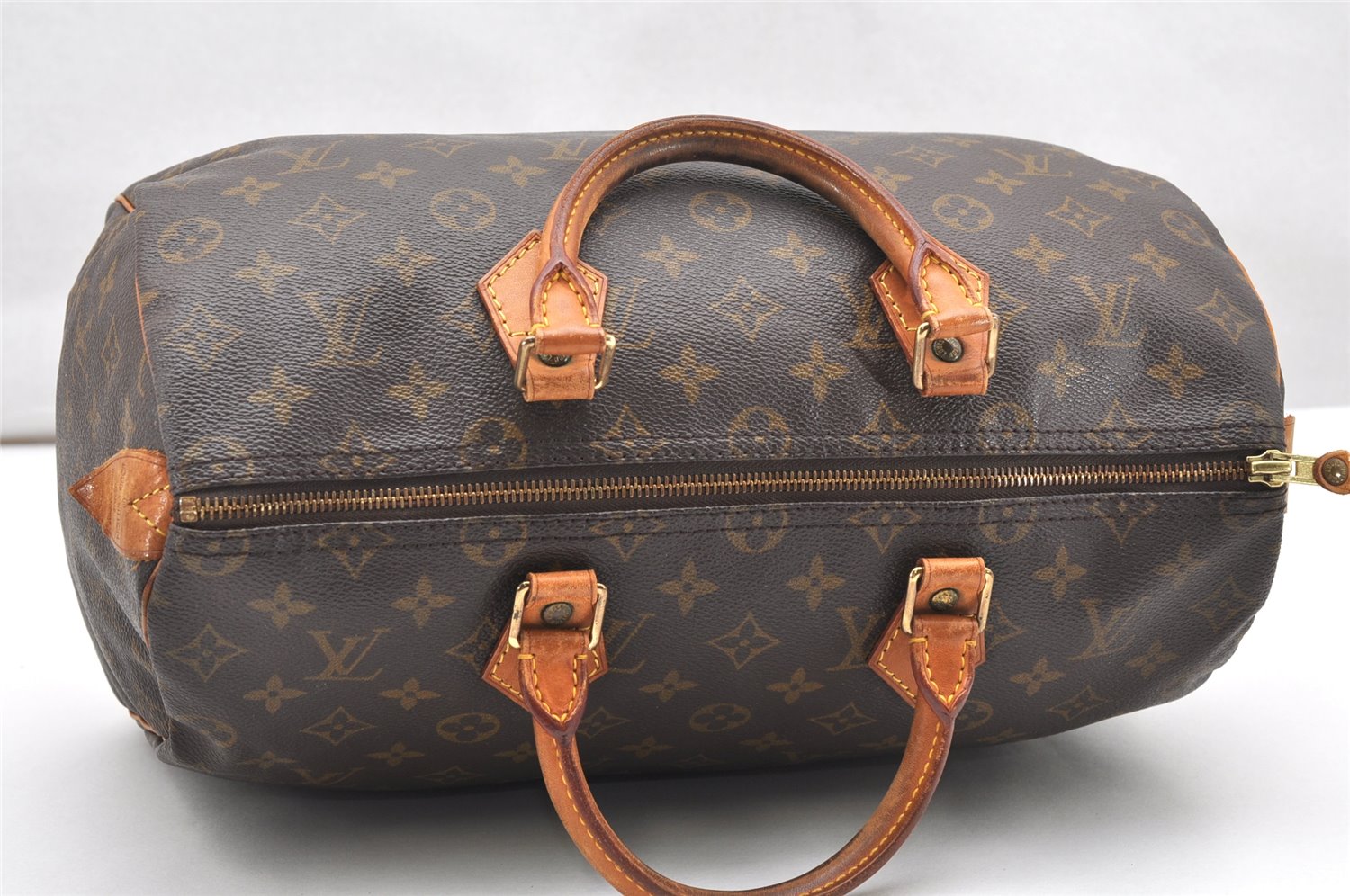 Authentic Louis Vuitton Monogram Speedy 35 Hand Boston Bag M41524 LV 2637K