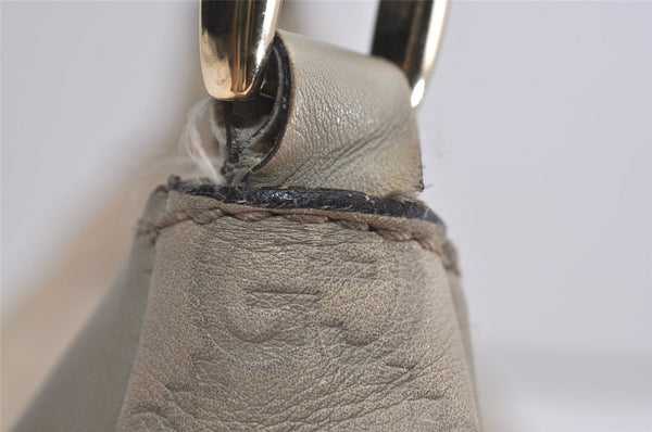 Authentic GUCCI Guccissima Abbey Shoulder Bag GG Leather 189833 White 2639I