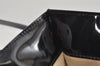 Authentic FENDI Vintage Shoulder Tote Bag Enamel Black 2640I