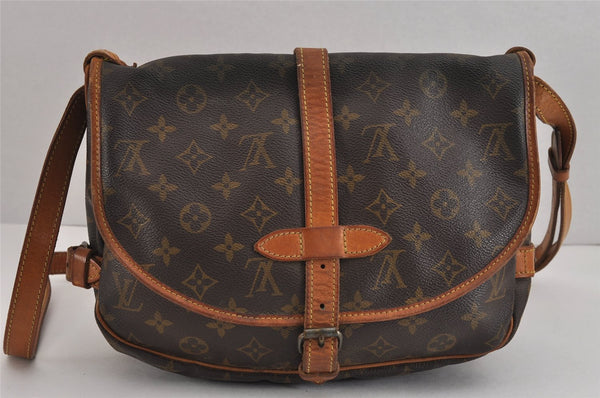 Authentic Louis Vuitton Monogram Saumur 30 Shoulder Cross Bag M42256 LV 2640J