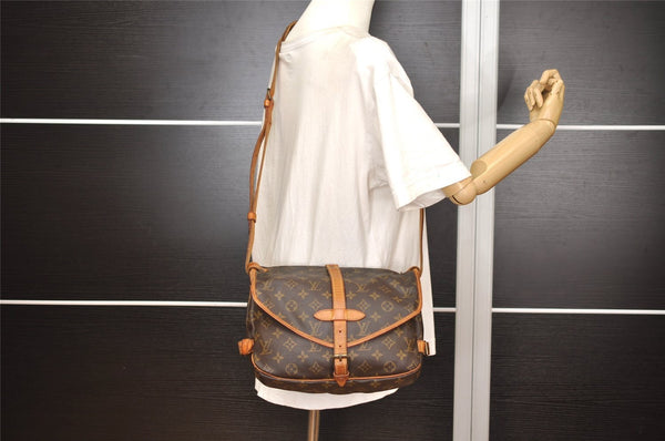 Authentic Louis Vuitton Monogram Saumur 30 Shoulder Cross Bag M42256 LV 2640J