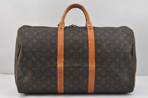 Authentic Louis Vuitton Monogram Keepall 50 Travel Boston Bag M41426 LV 2640K