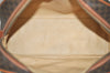Authentic CELINE Macadam Blason Pattern Hand Boston Bag PVC Leather Brown 2641I