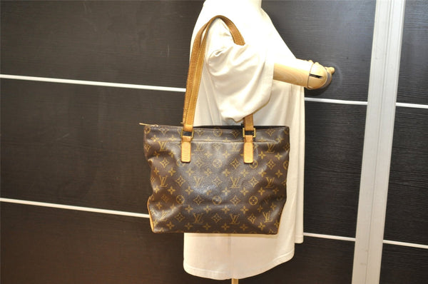 Authentic Louis Vuitton Monogram Cabas Piano Shoulder Tote Bag M51148 Junk 2641K