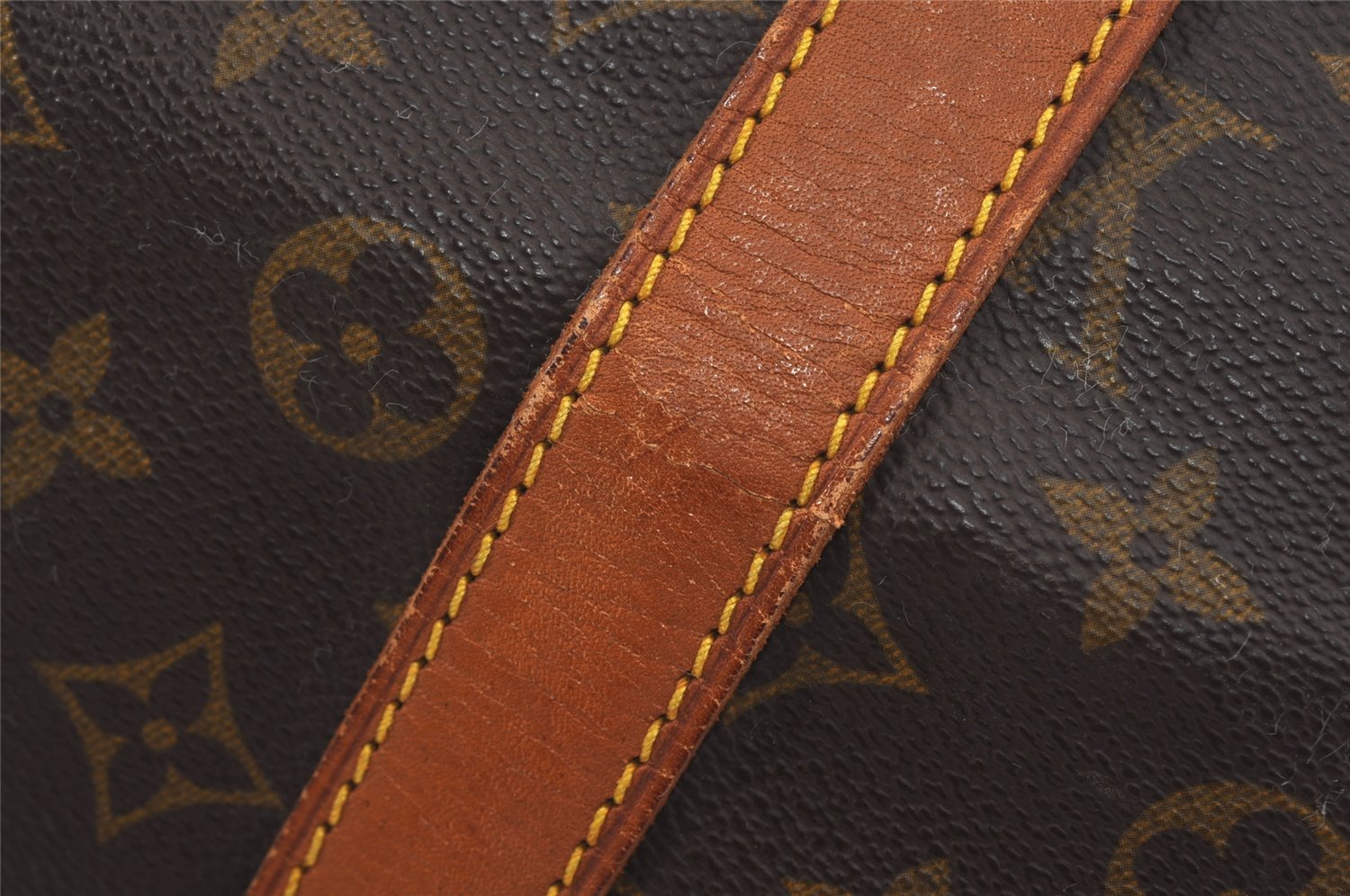 Authentic Louis Vuitton Monogram Keepall Bandouliere 55 M41414 Boston Bag 2642I