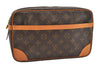 Authentic Louis Vuitton Monogram Compiegne 28 Clutch Hand Bag M51845 LV 2642J