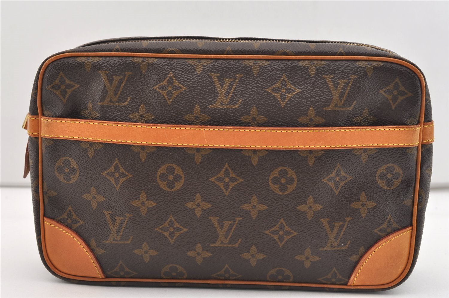 Authentic Louis Vuitton Monogram Compiegne 28 Clutch Hand Bag M51845 LV 2642J
