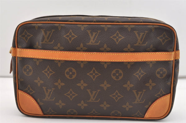 Authentic Louis Vuitton Monogram Compiegne 28 Clutch Hand Bag M51845 LV 2642J