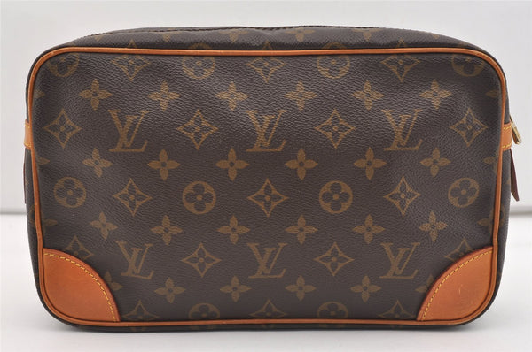 Authentic Louis Vuitton Monogram Compiegne 28 Clutch Hand Bag M51845 LV 2642J