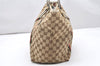 Authentic GUCCI Web Sherry Line Tote Bag GG Canvas Leather 139260 Brown 2642K