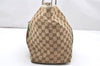 Authentic GUCCI Web Sherry Line Tote Bag GG Canvas Leather 139260 Brown 2642K