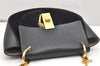 Authentic Chloe Drew Suede Leather Chain Shoulder Cross Body Bag Black 2644K