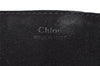 Authentic Chloe Drew Suede Leather Chain Shoulder Cross Body Bag Black 2644K