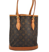 Authentic Louis Vuitton Monogram Bucket PM Shoulder Tote Bag M42238 LV 2645J