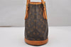 Authentic Louis Vuitton Monogram Bucket PM Shoulder Tote Bag M42238 LV 2645J