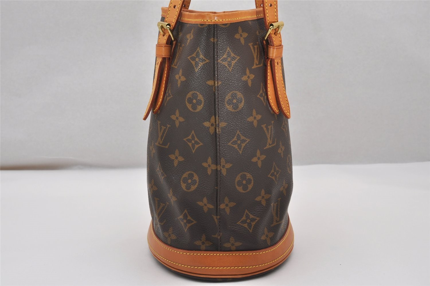 Authentic Louis Vuitton Monogram Bucket PM Shoulder Tote Bag M42238 LV 2645J