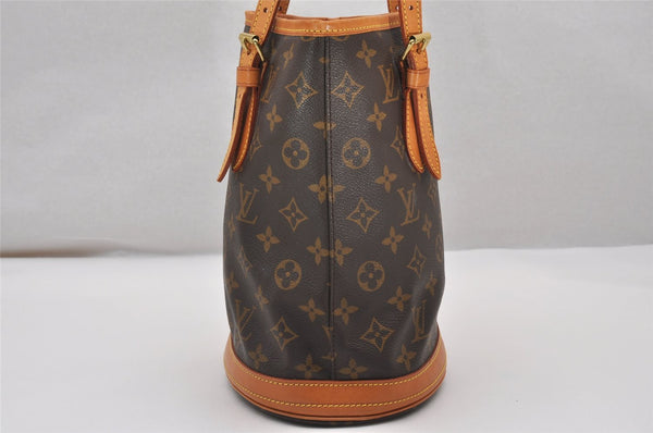 Authentic Louis Vuitton Monogram Bucket PM Shoulder Tote Bag M42238 LV 2645J