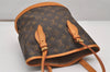 Authentic Louis Vuitton Monogram Bucket PM Shoulder Tote Bag M42238 LV 2645J
