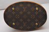 Authentic Louis Vuitton Monogram Bucket PM Shoulder Tote Bag M42238 LV 2645J