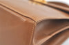 Authentic Salvatore Ferragamo Gancini Leather 2Way Shoulder Hand Bag Brown 2645K