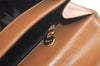 Authentic Salvatore Ferragamo Gancini Leather 2Way Shoulder Hand Bag Brown 2645K