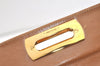 Authentic Salvatore Ferragamo Gancini Leather 2Way Shoulder Hand Bag Brown 2645K