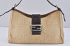 Authentic FENDI Vintage Zucca Shoulder Hand Bag Canvas Leather Beige 2646K