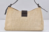 Authentic FENDI Vintage Zucca Shoulder Hand Bag Canvas Leather Beige 2646K