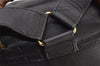 Authentic GUCCI Vintage Bamboo Drawstring Backpack Leather Black 2647K