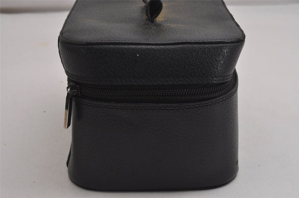 Authentic GUCCI Vintage Vanity Hand Bag Purse Leather Black Junk 2648J