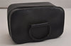 Authentic GUCCI Vintage Vanity Hand Bag Purse Leather Black Junk 2648J