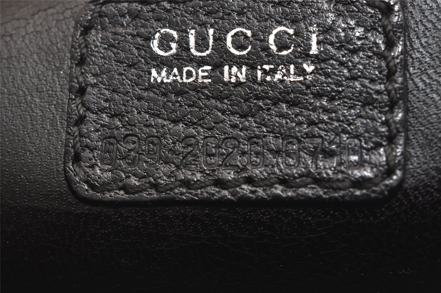 Authentic GUCCI Vintage Vanity Hand Bag Purse Leather Black Junk 2648J