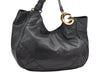 Authentic GUCCI Guccissima Charlotte Shoulder Bag GG Leather 203504 Black 2648K