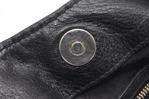 Authentic GUCCI Guccissima Charlotte Shoulder Bag GG Leather 203504 Black 2648K