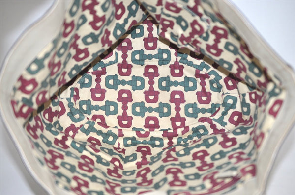 Authentic GUCCI Guccissima Abbey Shoulder Tote Bag GG Leather 211982 White 2649I