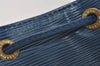 Authentic Louis Vuitton Epi Noe Shoulder Drawstring Bag Blue M44005 LV 2650I
