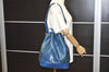 Authentic Louis Vuitton Epi Noe Shoulder Drawstring Bag Blue M44005 LV 2650I