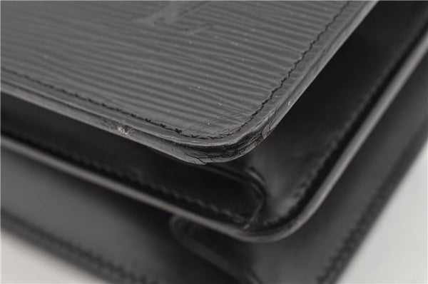 Auth Louis Vuitton Epi Serviette Ambassadeur Black Briefcase M54412 LV 2651G